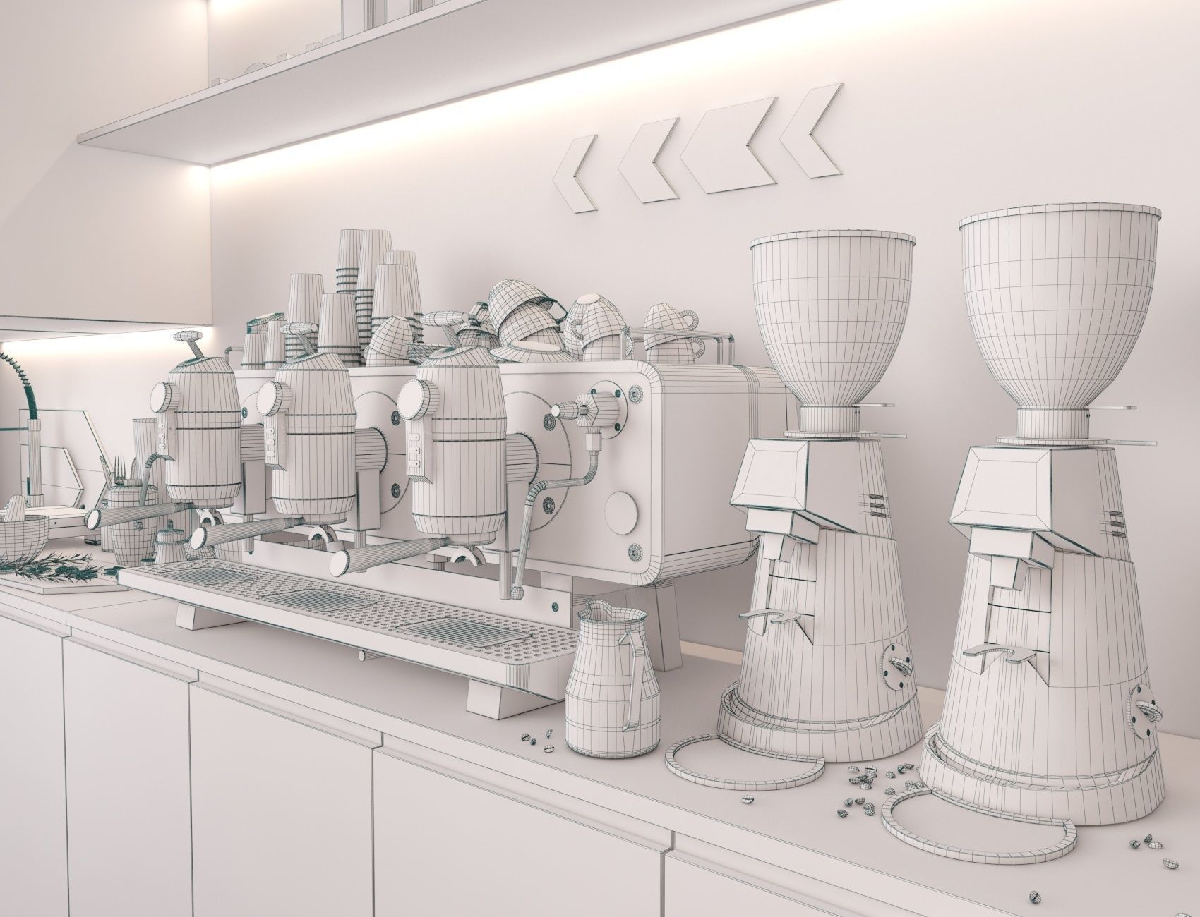 Coffee bar  3D model_20