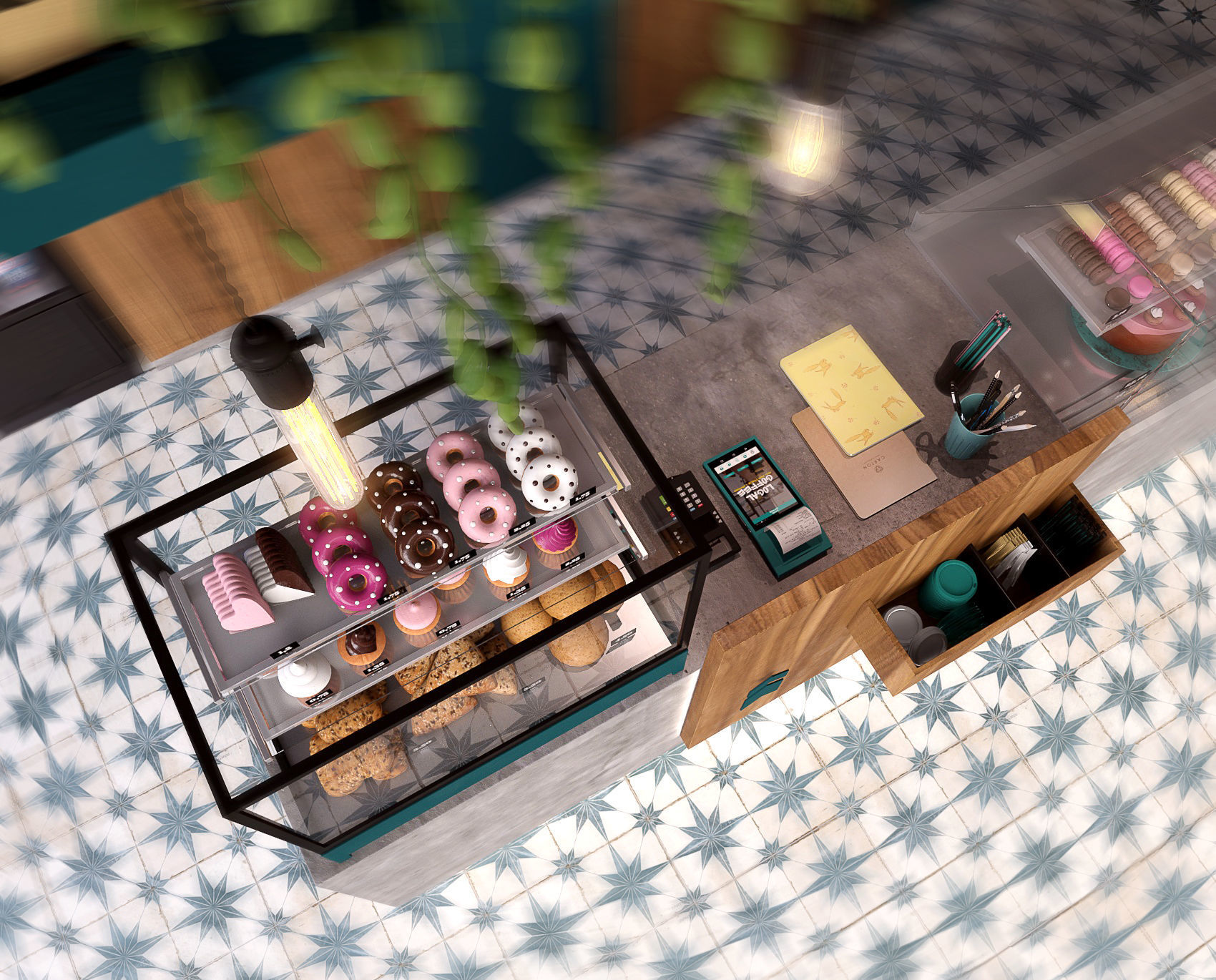 Coffee bar  3D model_4