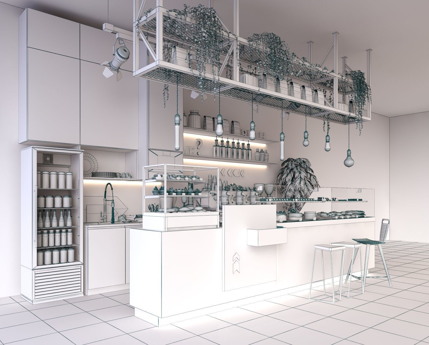 Coffee bar  3D model_18