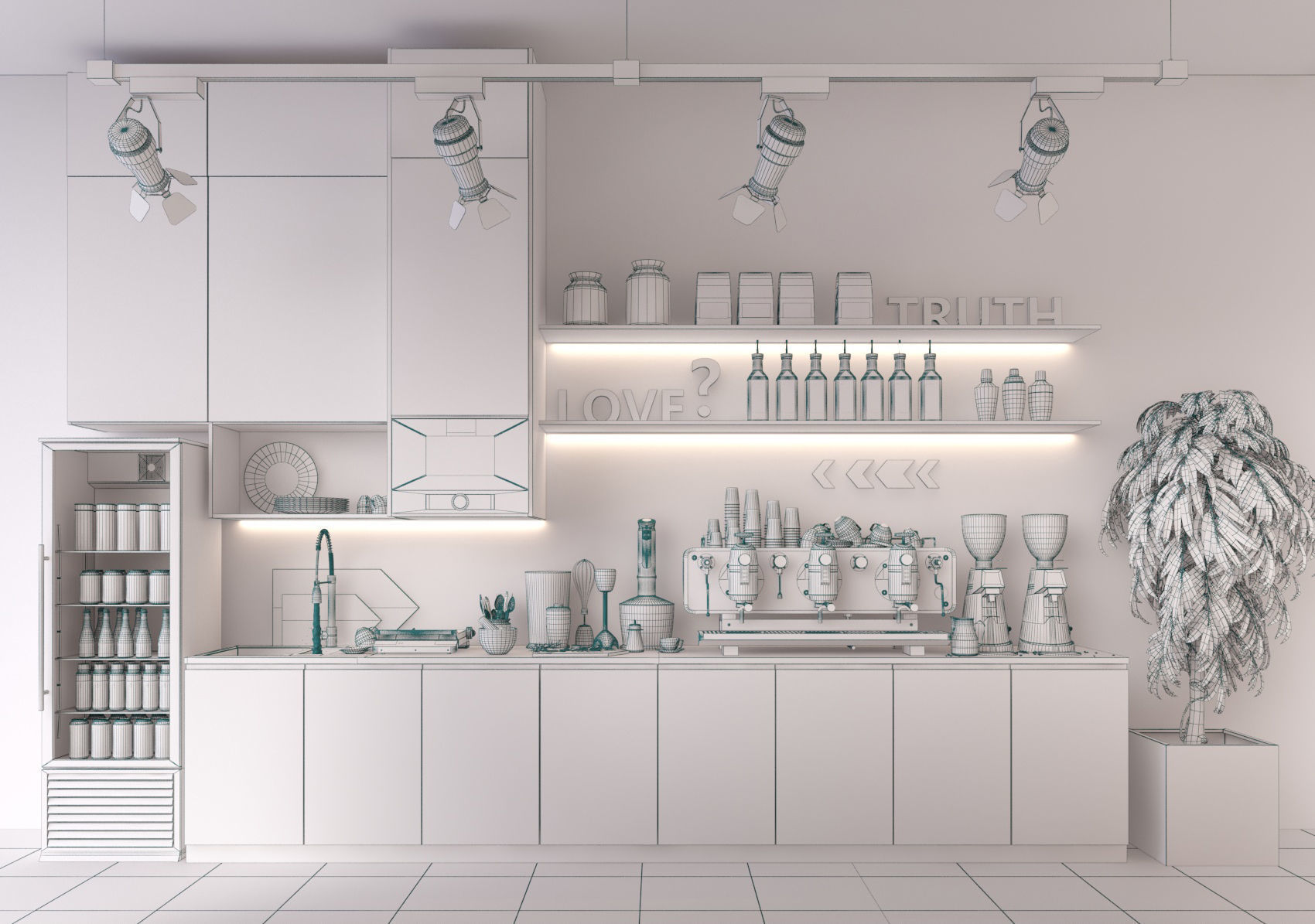 Coffee bar  3D model_22