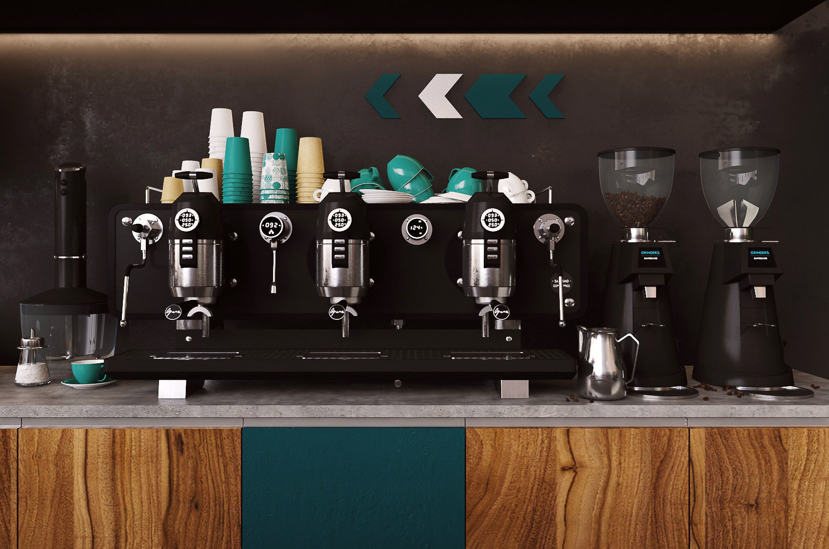 Coffee bar  3D model_7