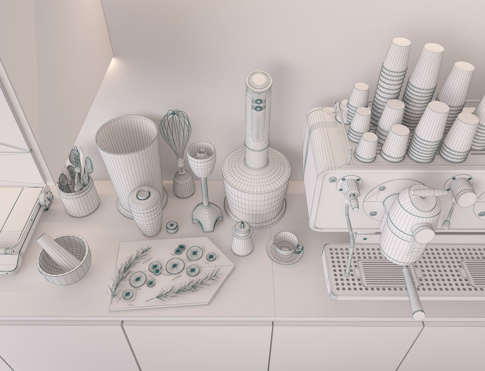 Coffee bar  3D model_21