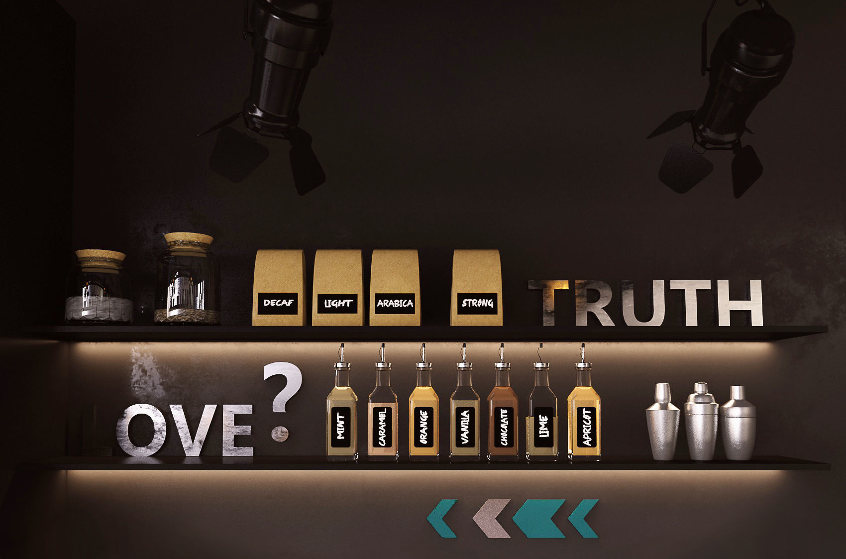 Coffee bar  3D model_12