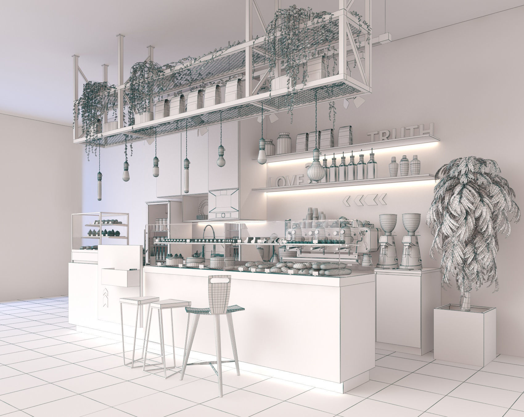 Coffee bar  3D model_19