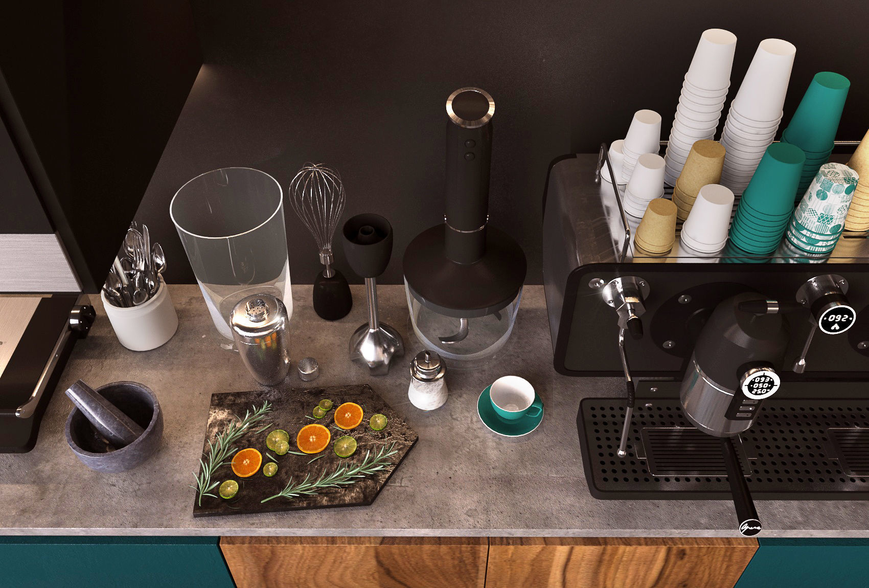 Coffee bar  3D model_8