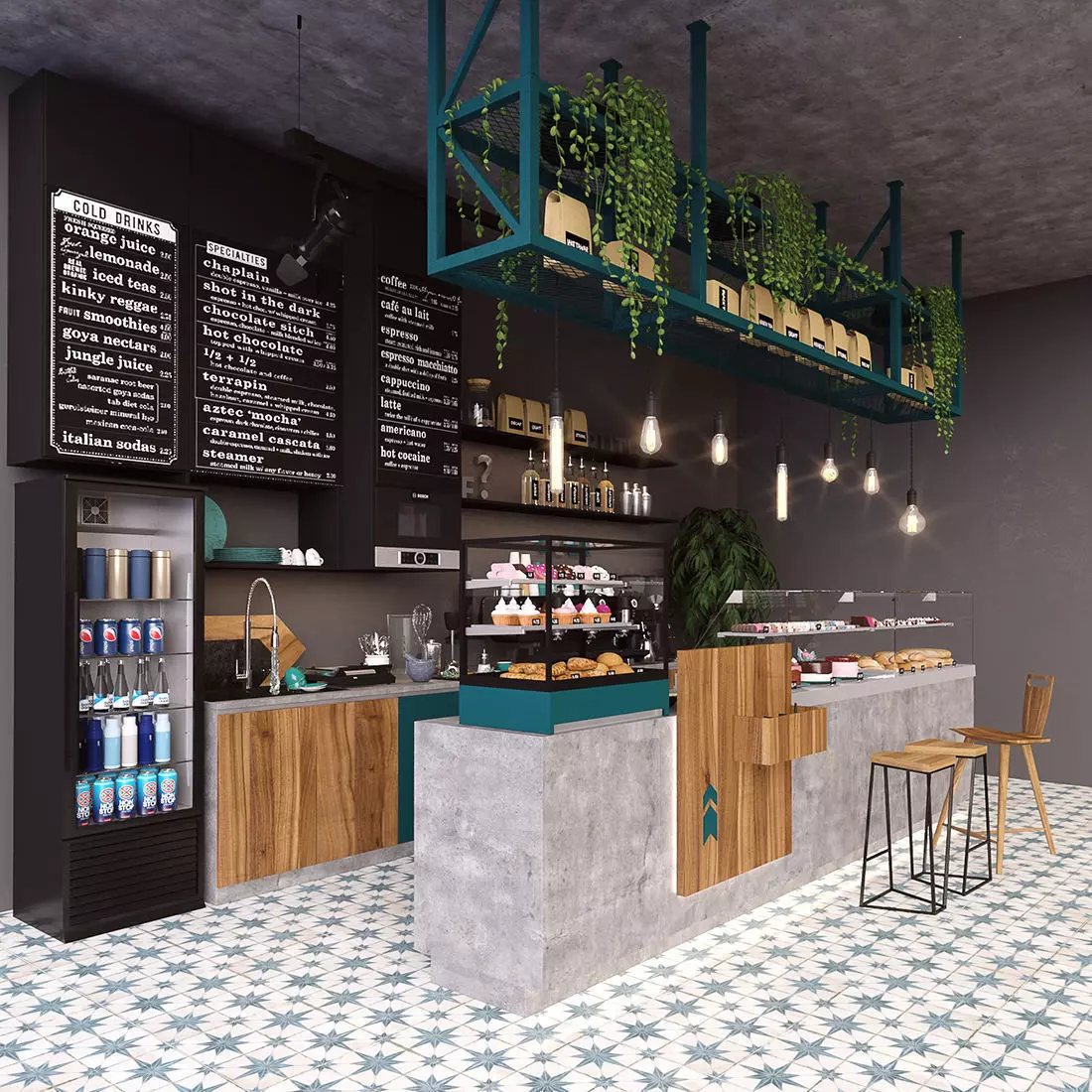 Coffee bar  3D model_0