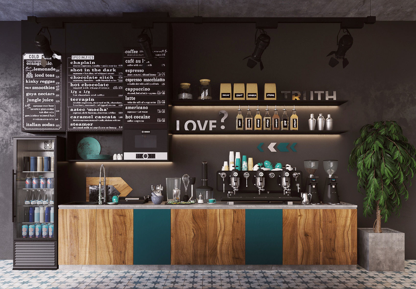 Coffee bar  3D model_6