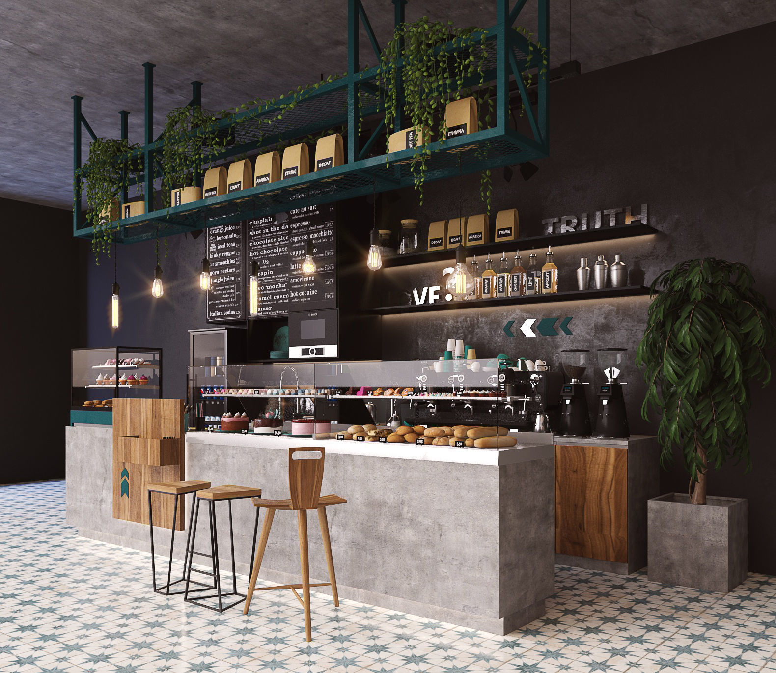 Coffee bar  3D model_3