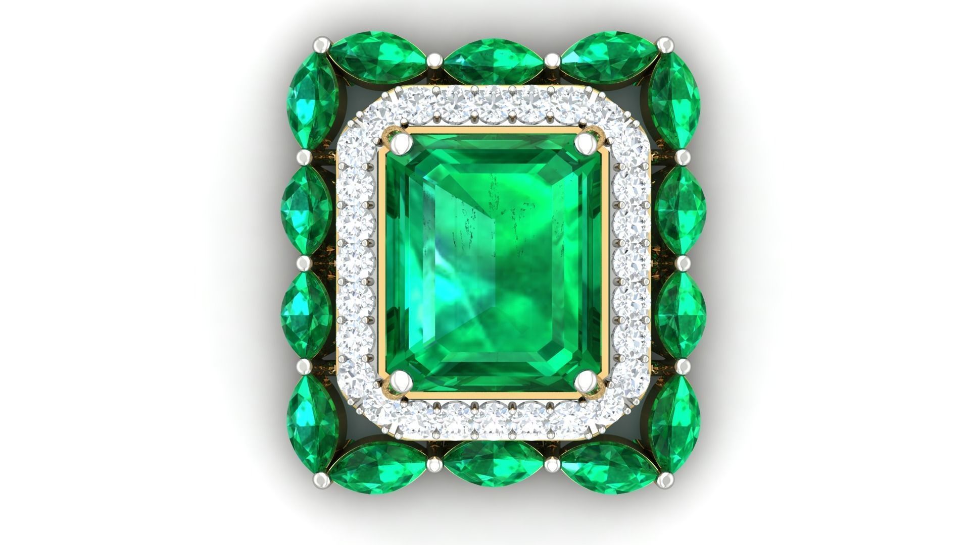 Women cocktail ring 3dm render detail 3D print model_5