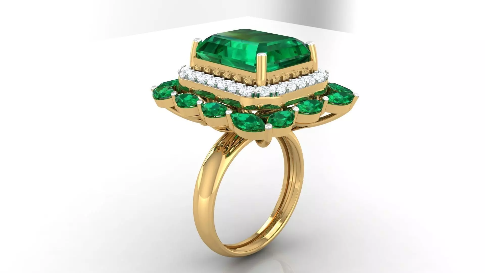 Women cocktail ring 3dm render detail 3D print model_0