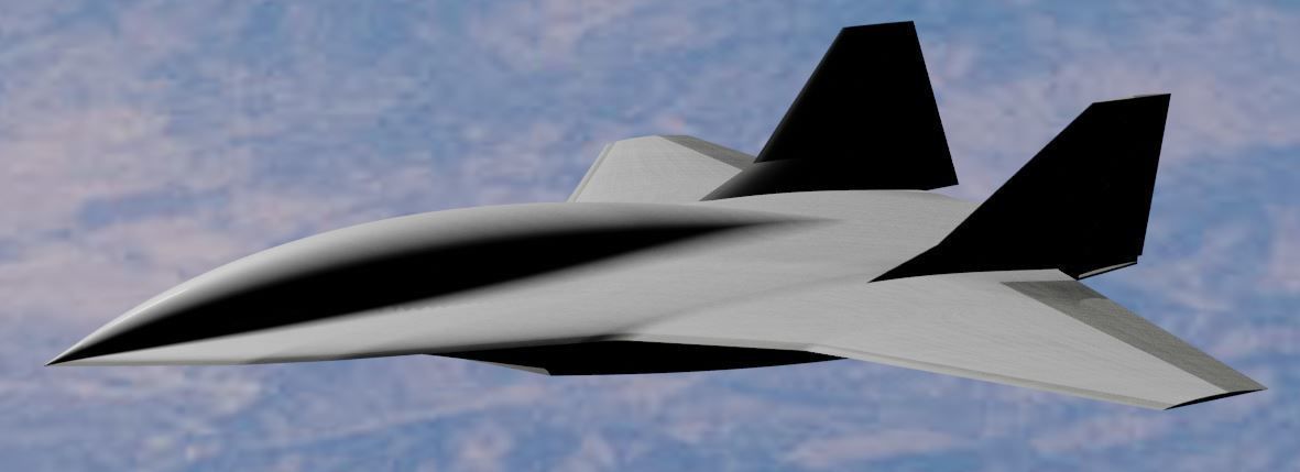 Boeing Hypersonic Valkyrie II  - Low Poly Low-poly 3D model_11