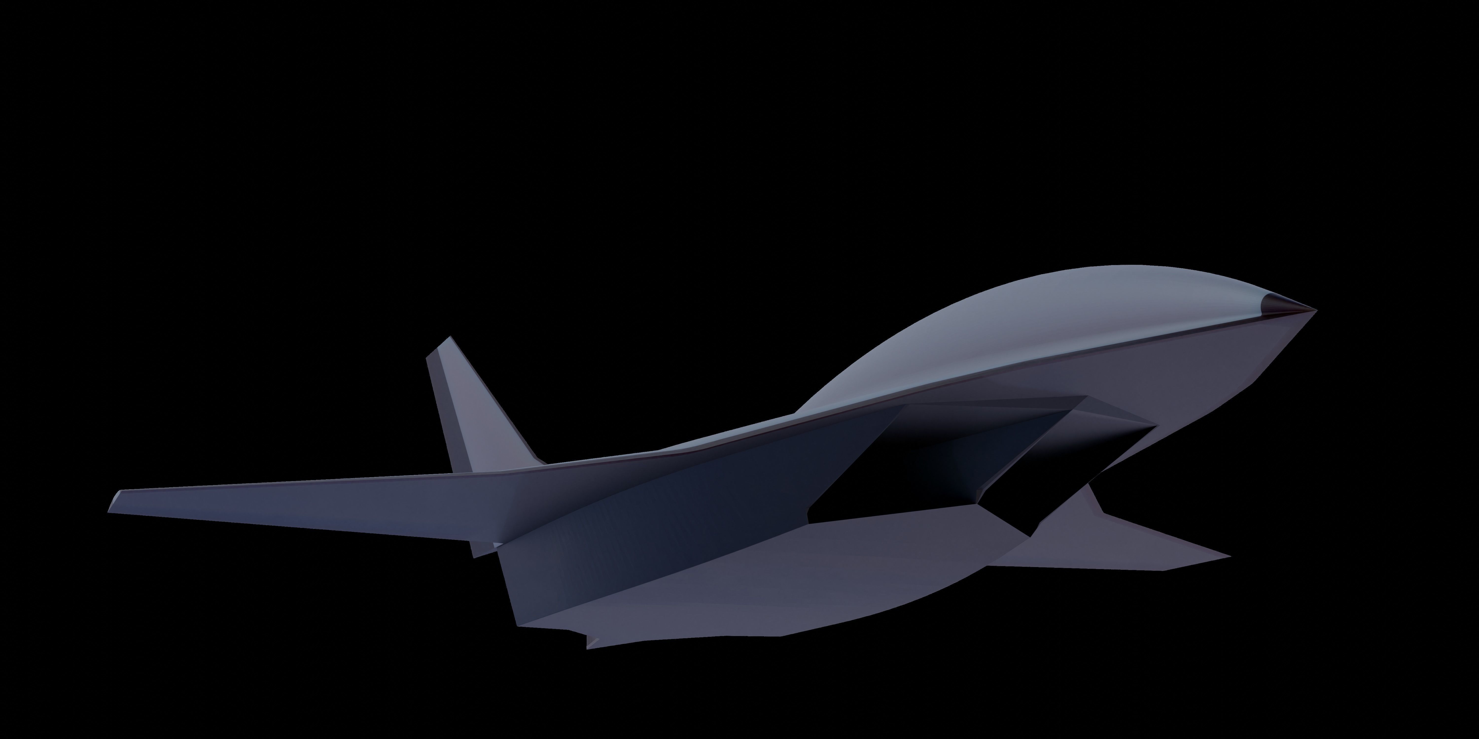 Boeing Hypersonic Valkyrie II  - Low Poly Low-poly 3D model_2