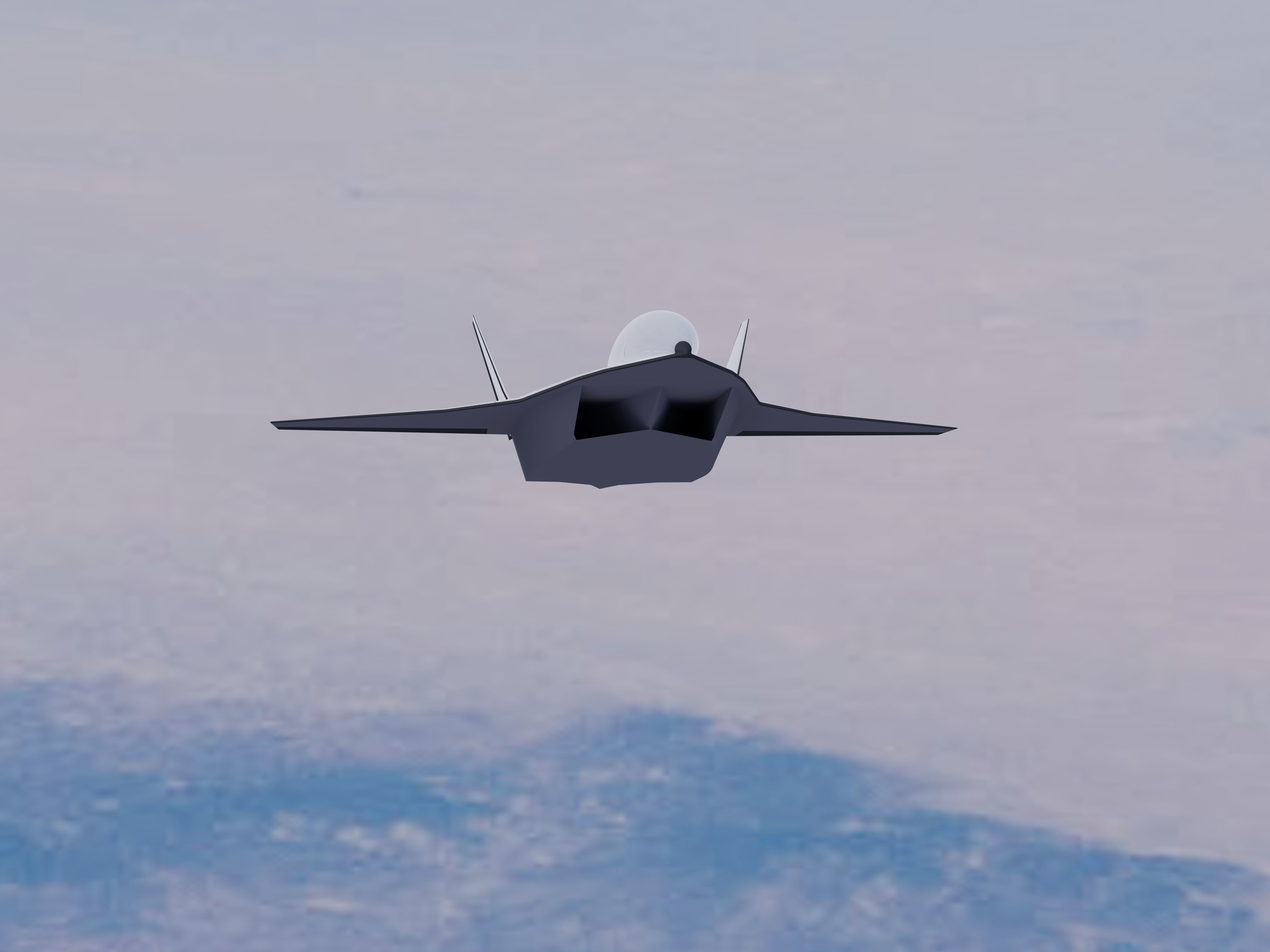 Boeing Hypersonic Valkyrie II  - Low Poly Low-poly 3D model_5
