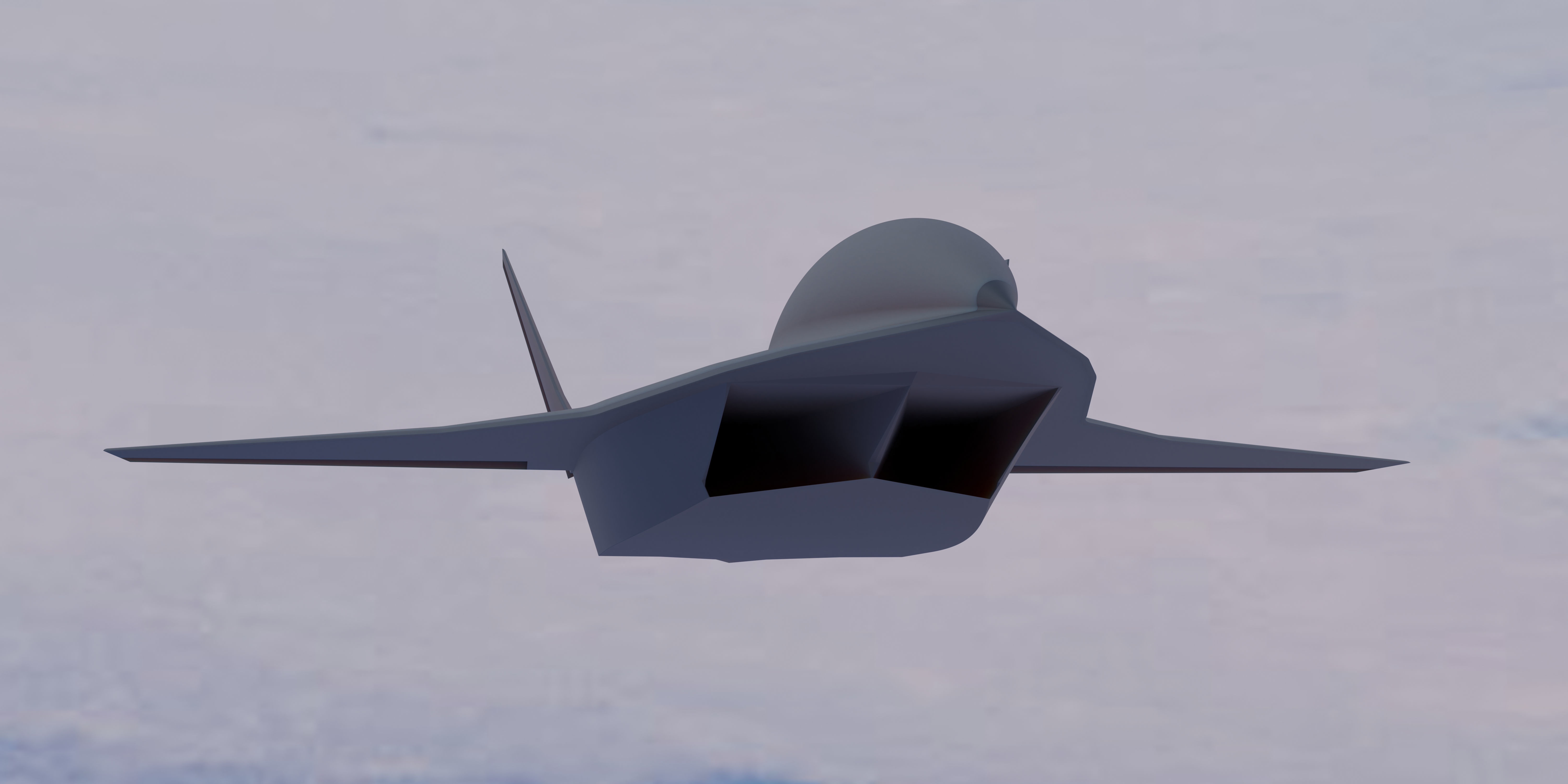 Boeing Hypersonic Valkyrie II  - Low Poly Low-poly 3D model_7