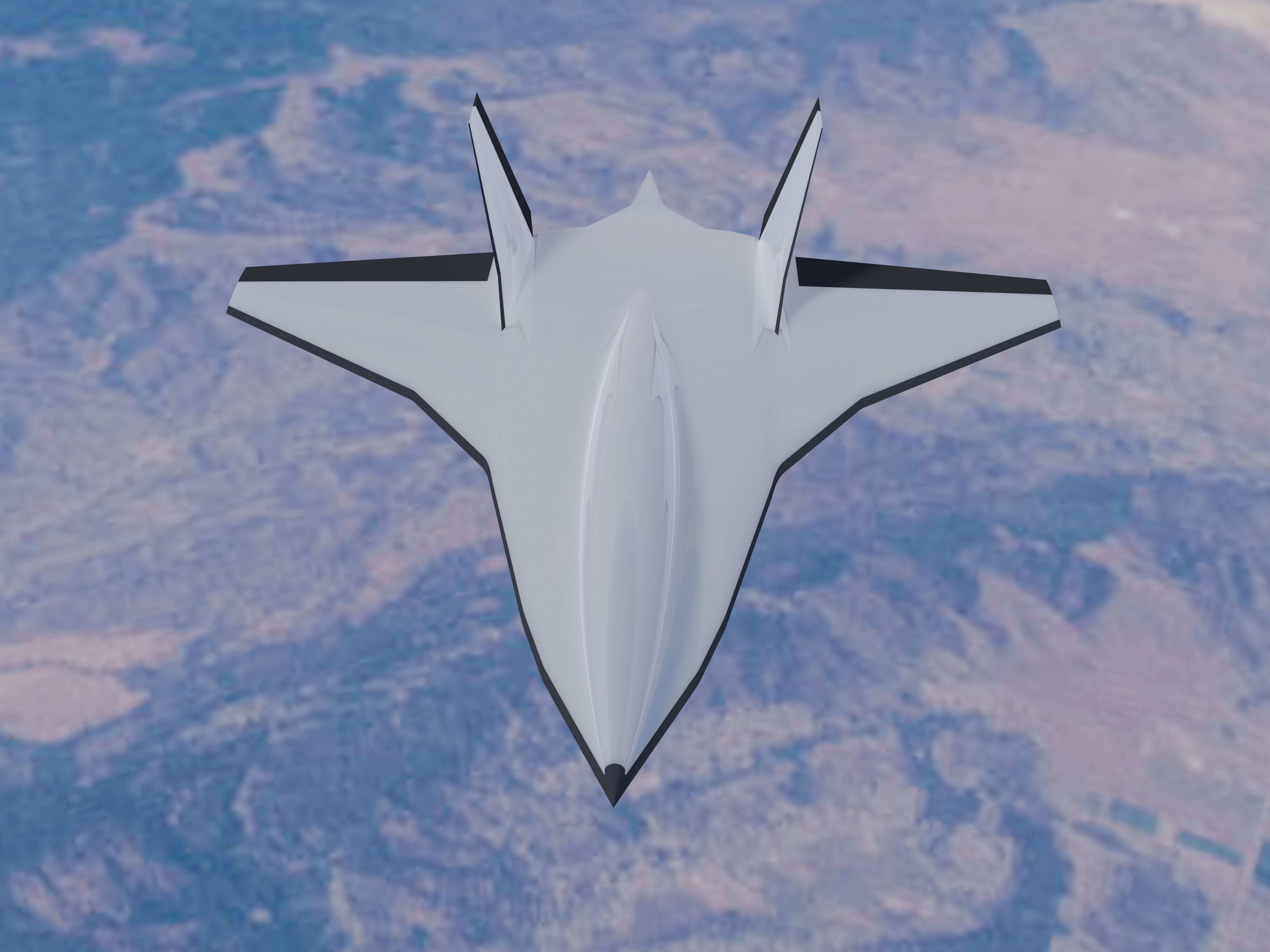 Boeing Hypersonic Valkyrie II  - Low Poly Low-poly 3D model_4