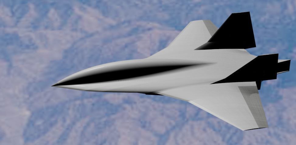 Boeing Hypersonic Valkyrie II  - Low Poly Low-poly 3D model_12