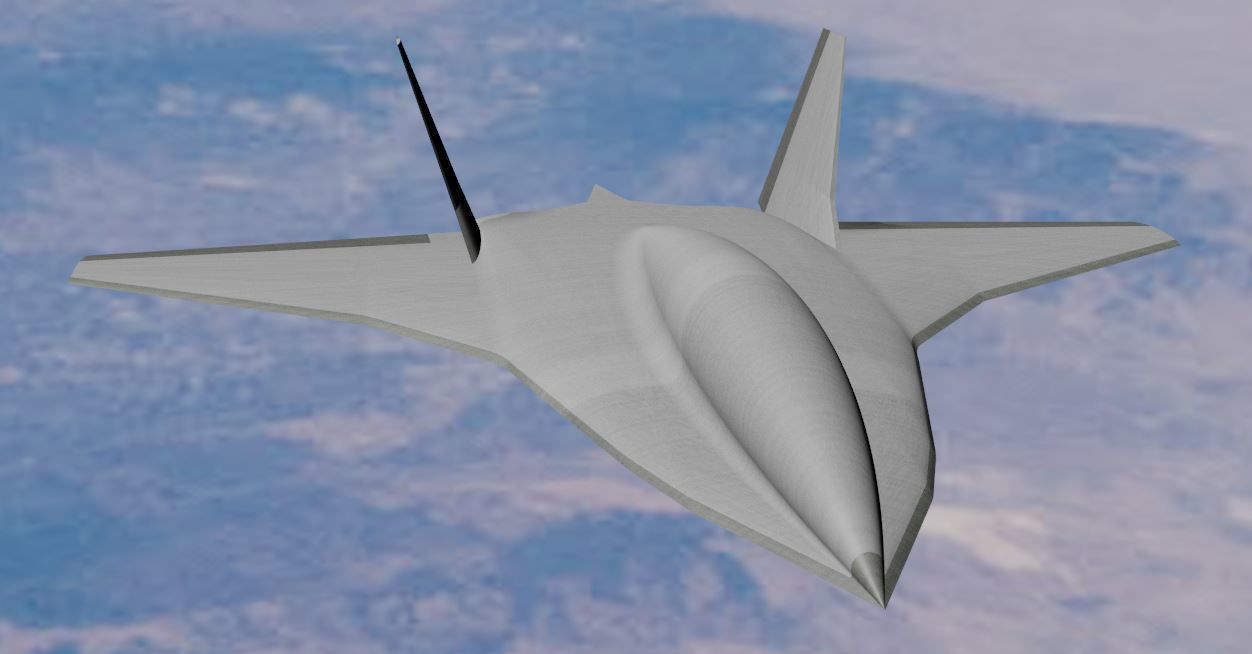 Boeing Hypersonic Valkyrie II  - Low Poly Low-poly 3D model_9