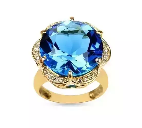 Ring with gem 18mm