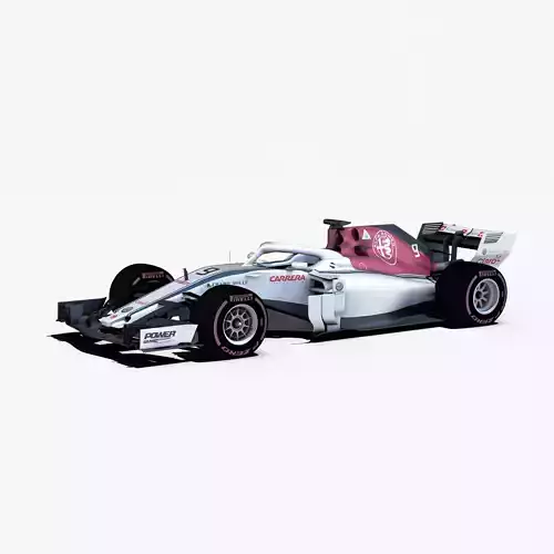 Alfa Romeo Sauber C37 Car Low-poly 3D model