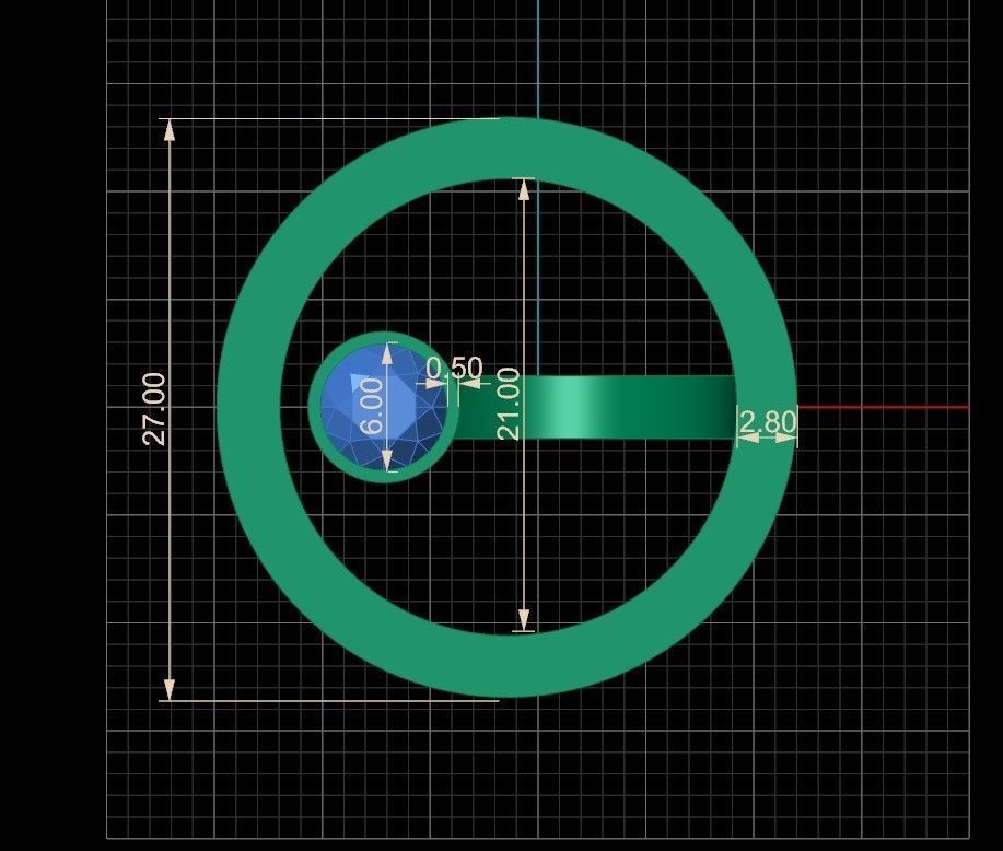 Ring with gem 5mm 6mm and ring with sphere 3D print model_6