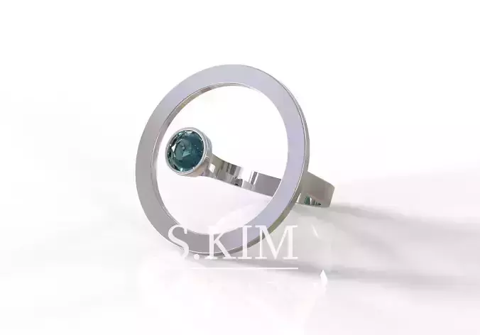 Ring with gem 5mm 6mm and ring with sphere