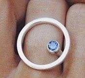 Ring with gem 5mm 6mm and ring with sphere 3D print model_3