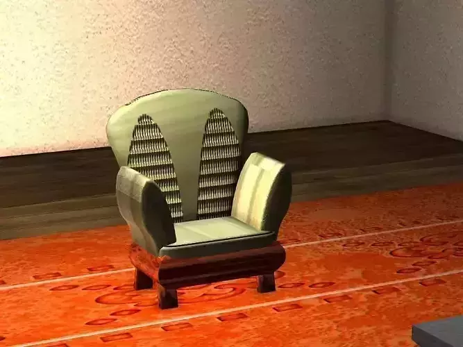 Pigeon towers chair Low-poly 3D model