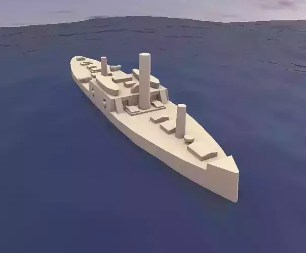 Ironclad Admiral Tamandare 3D print model