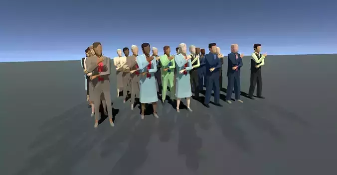 Low Poly Business people with Unity and UE4 21 Packages Low-poly 3D model