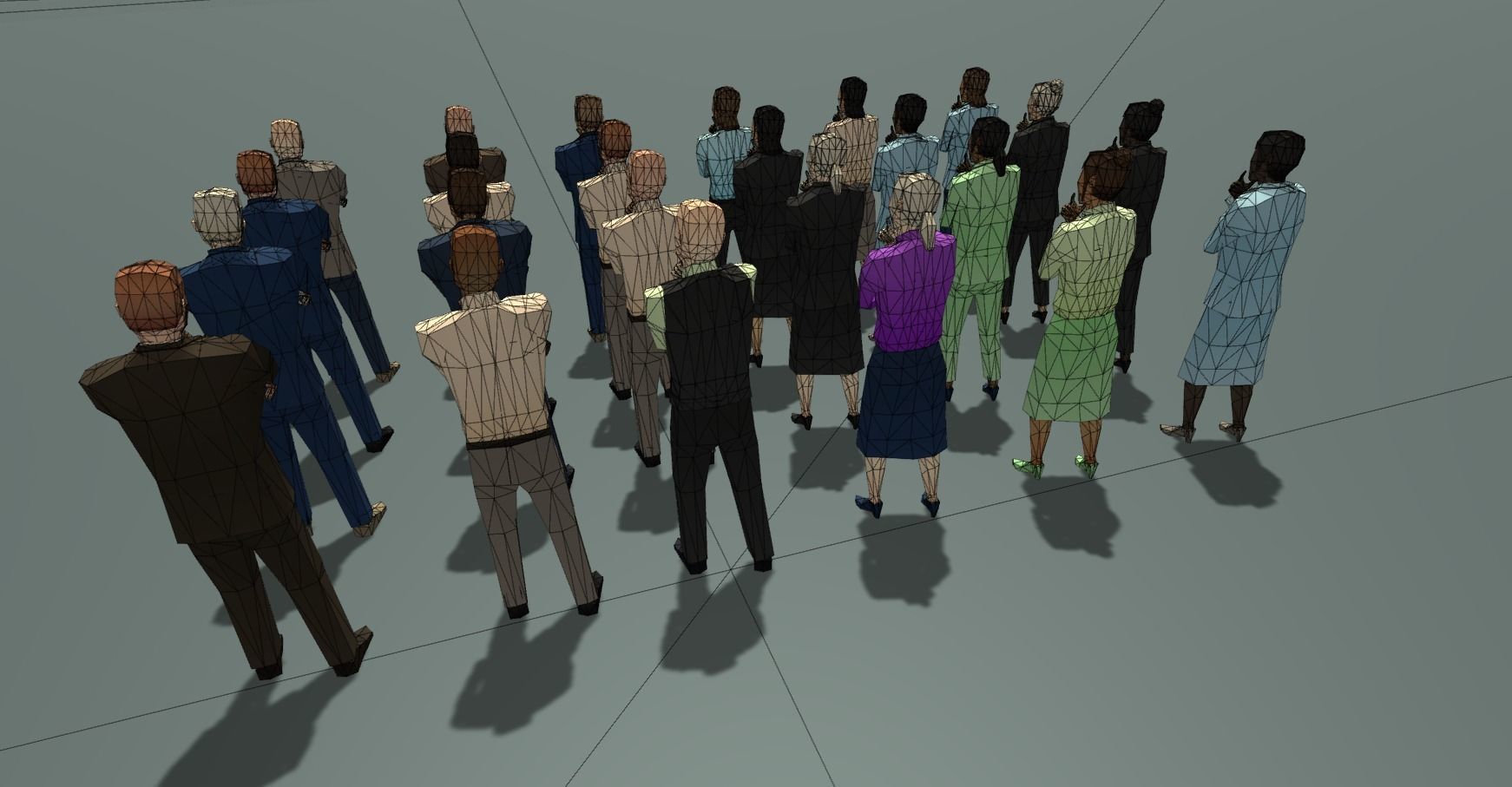 Low Poly Business people with Unity and UE4 21 Packages Low-poly 3D model_9