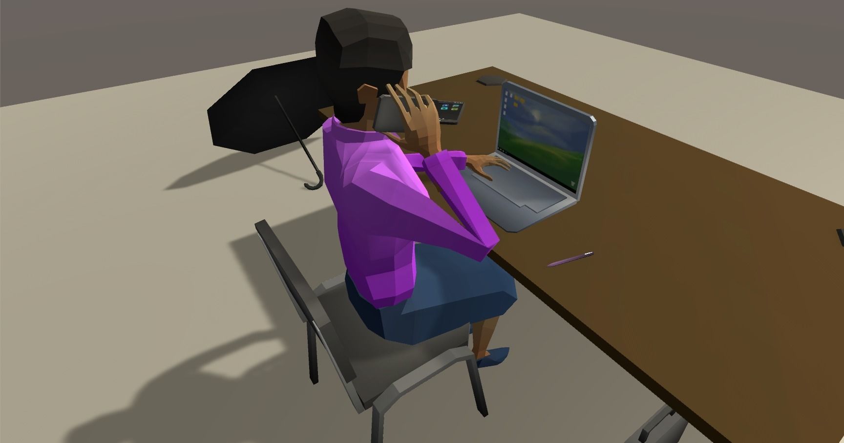 Low Poly Business people with Unity and UE4 21 Packages Low-poly 3D model_6