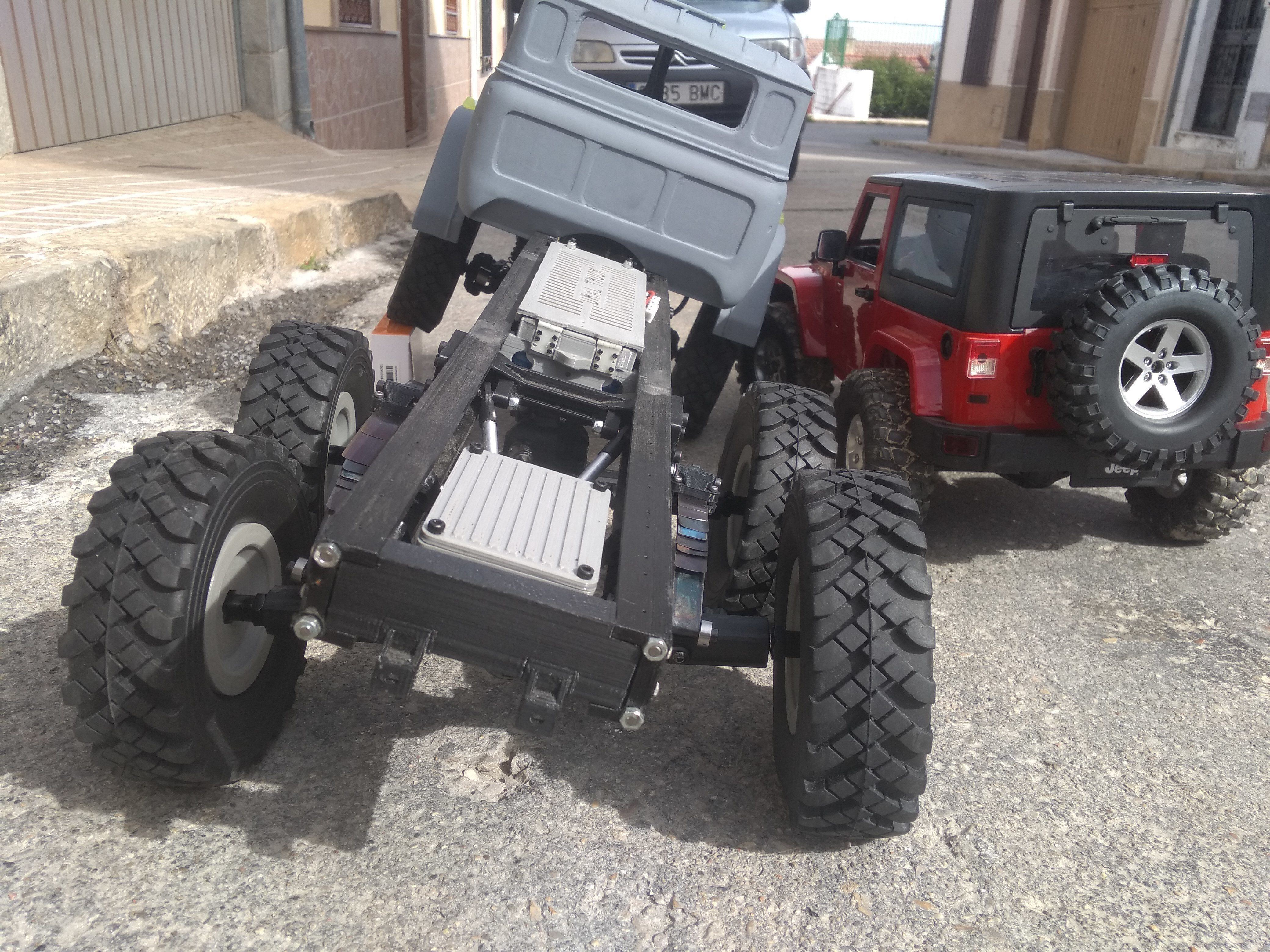 Crawler chasis 6x6 Ural rc truck 3D print model_10