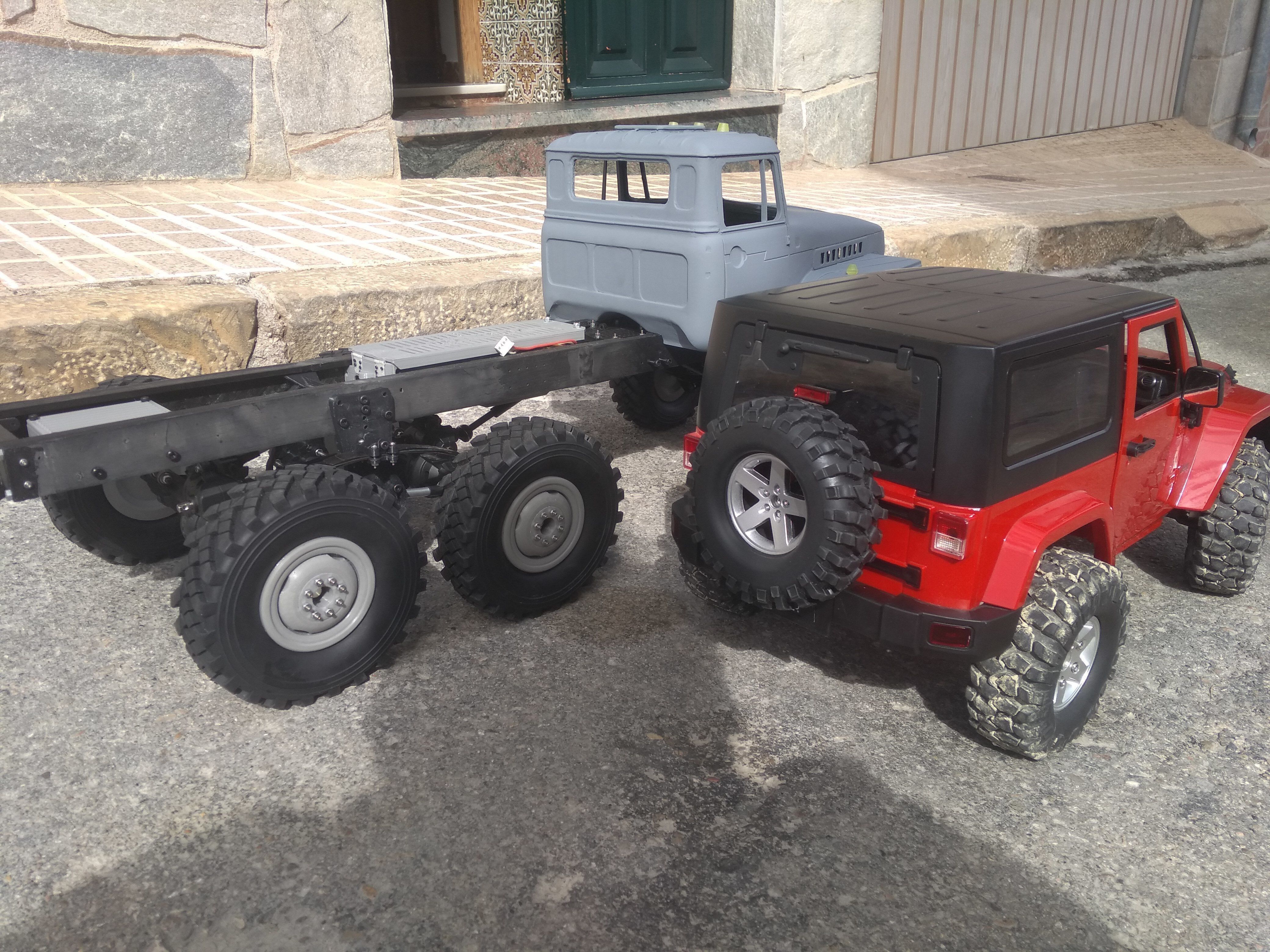 Crawler chasis 6x6 Ural rc truck 3D print model_23