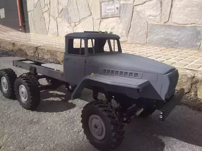 Crawler chasis 6x6 Ural rc truck 3D print model