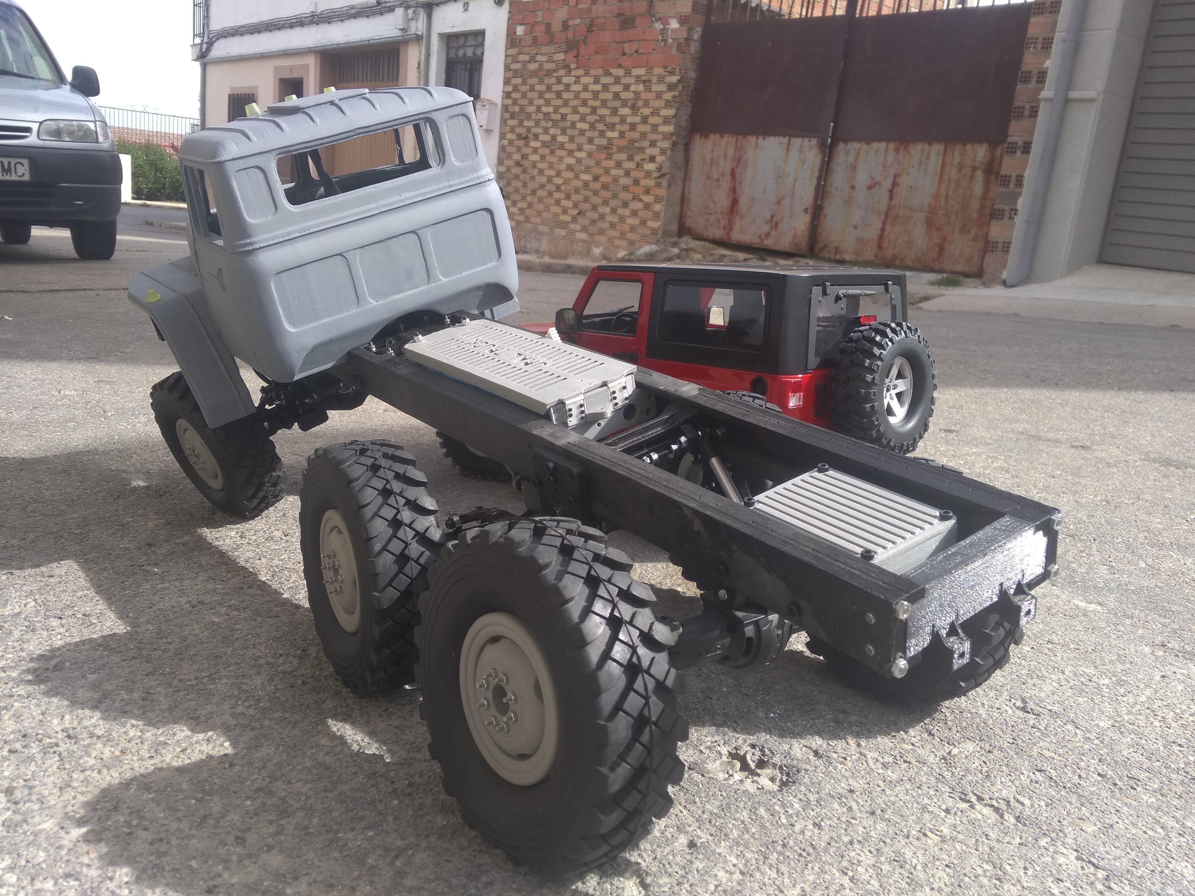 Crawler chasis 6x6 Ural rc truck 3D print model_1