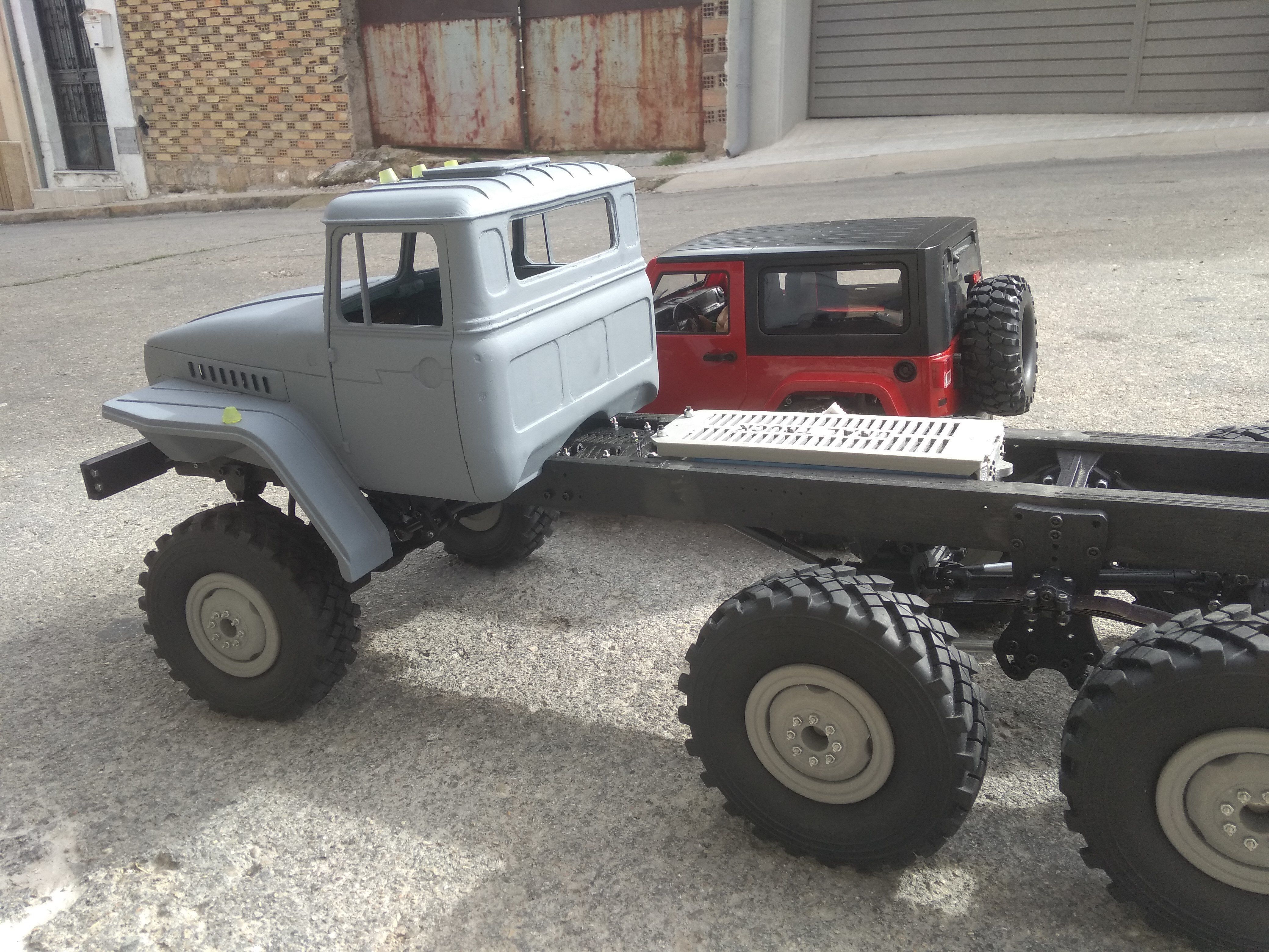 Crawler chasis 6x6 Ural rc truck 3D print model_22