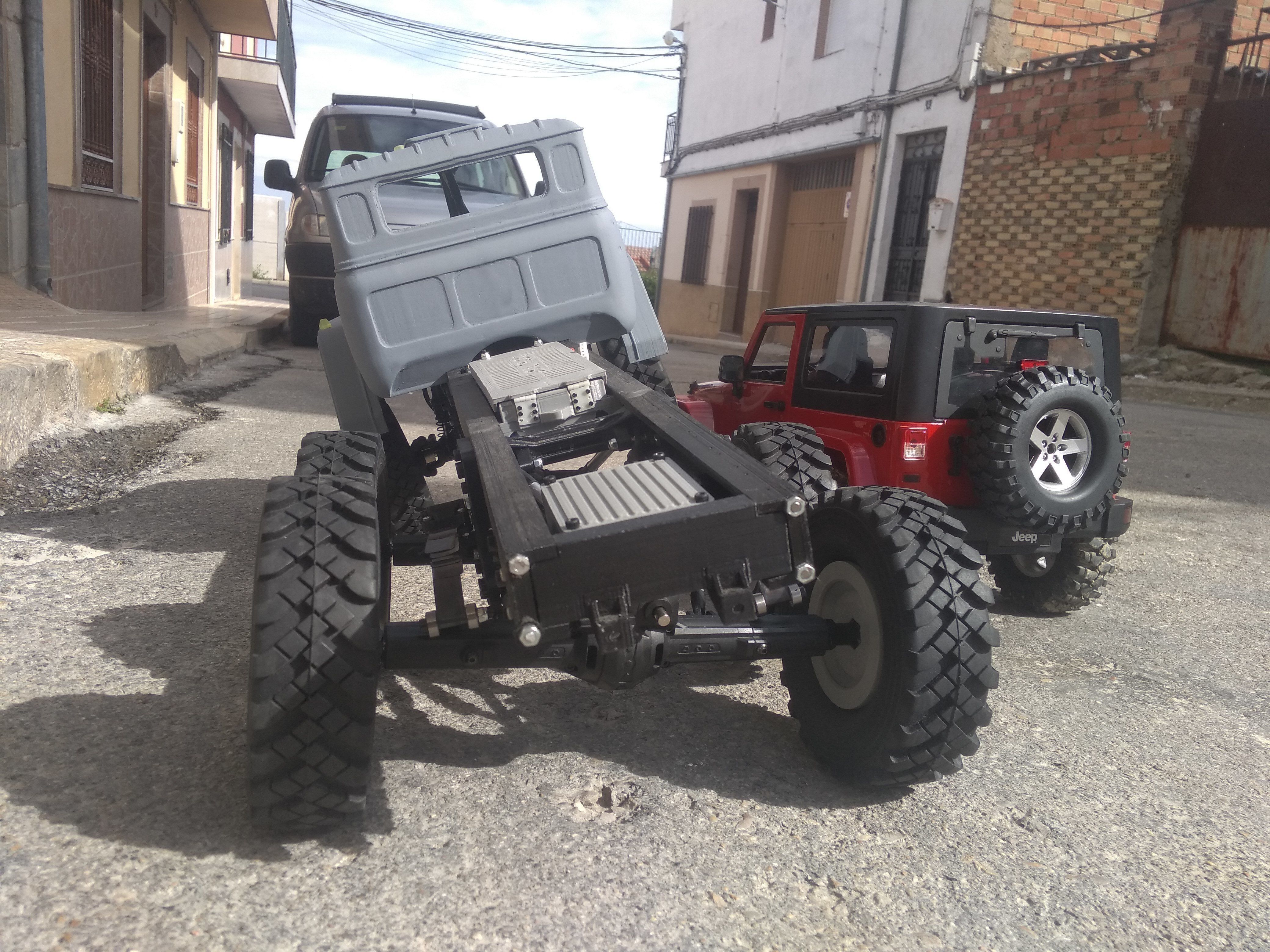 Crawler chasis 6x6 Ural rc truck 3D print model_5