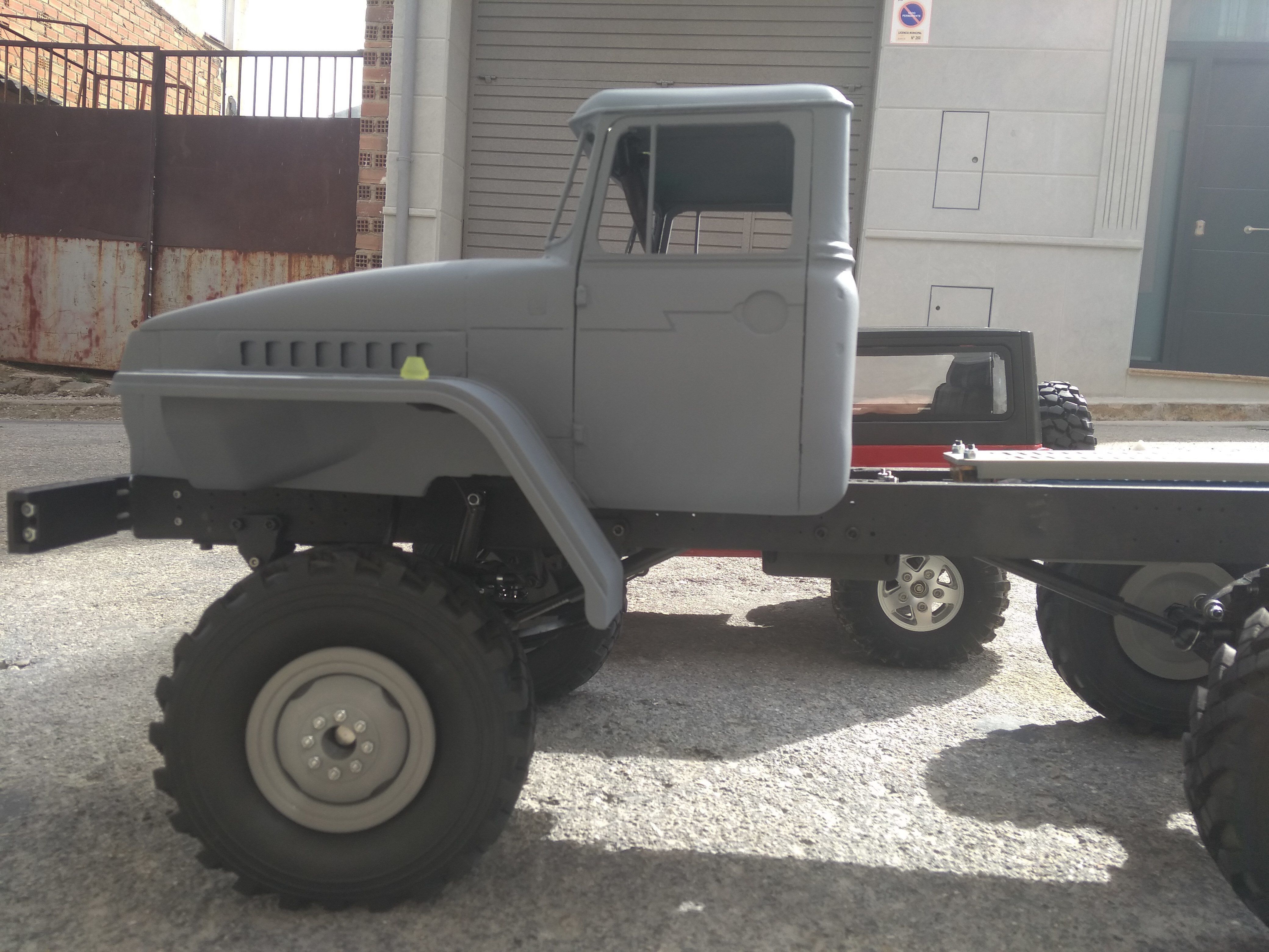 Crawler chasis 6x6 Ural rc truck 3D print model_20