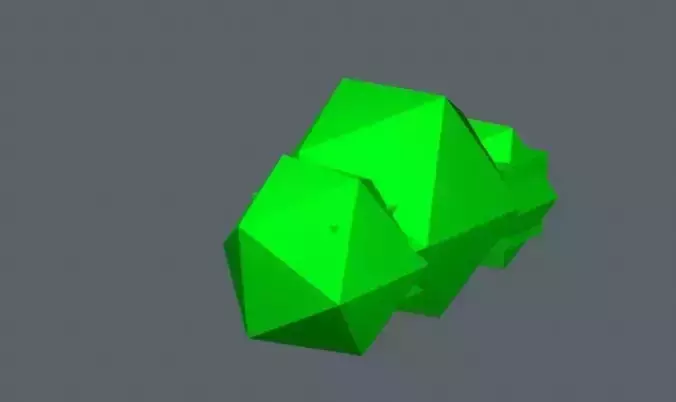 low poly bush polygons Low-poly 3D model