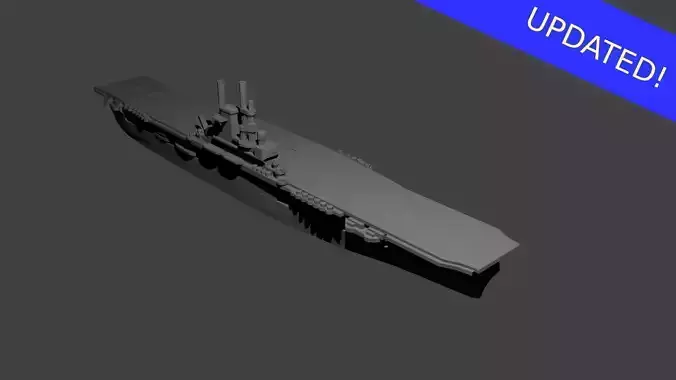 US Aircraft Carrier Wasp 3D print model