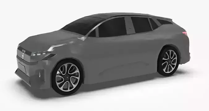 byton m-byte hybrid SUV Low-poly 3D model