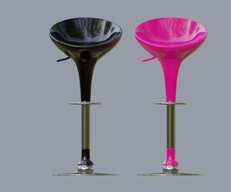 bar stool model Low-poly 3D model_0