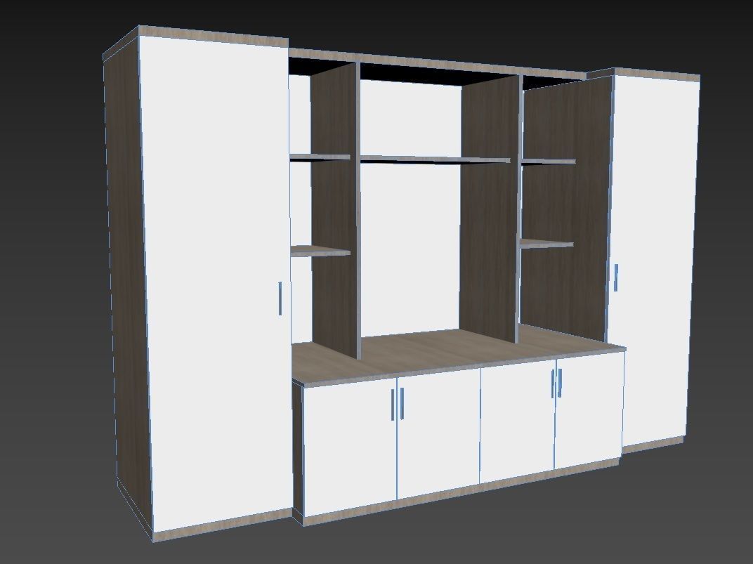 Modern Office Furniture N12 Low-poly 3D model_3