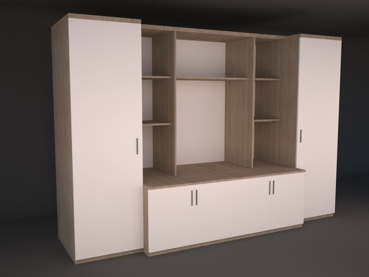 Modern Office Furniture N12 Low-poly 3D model_1