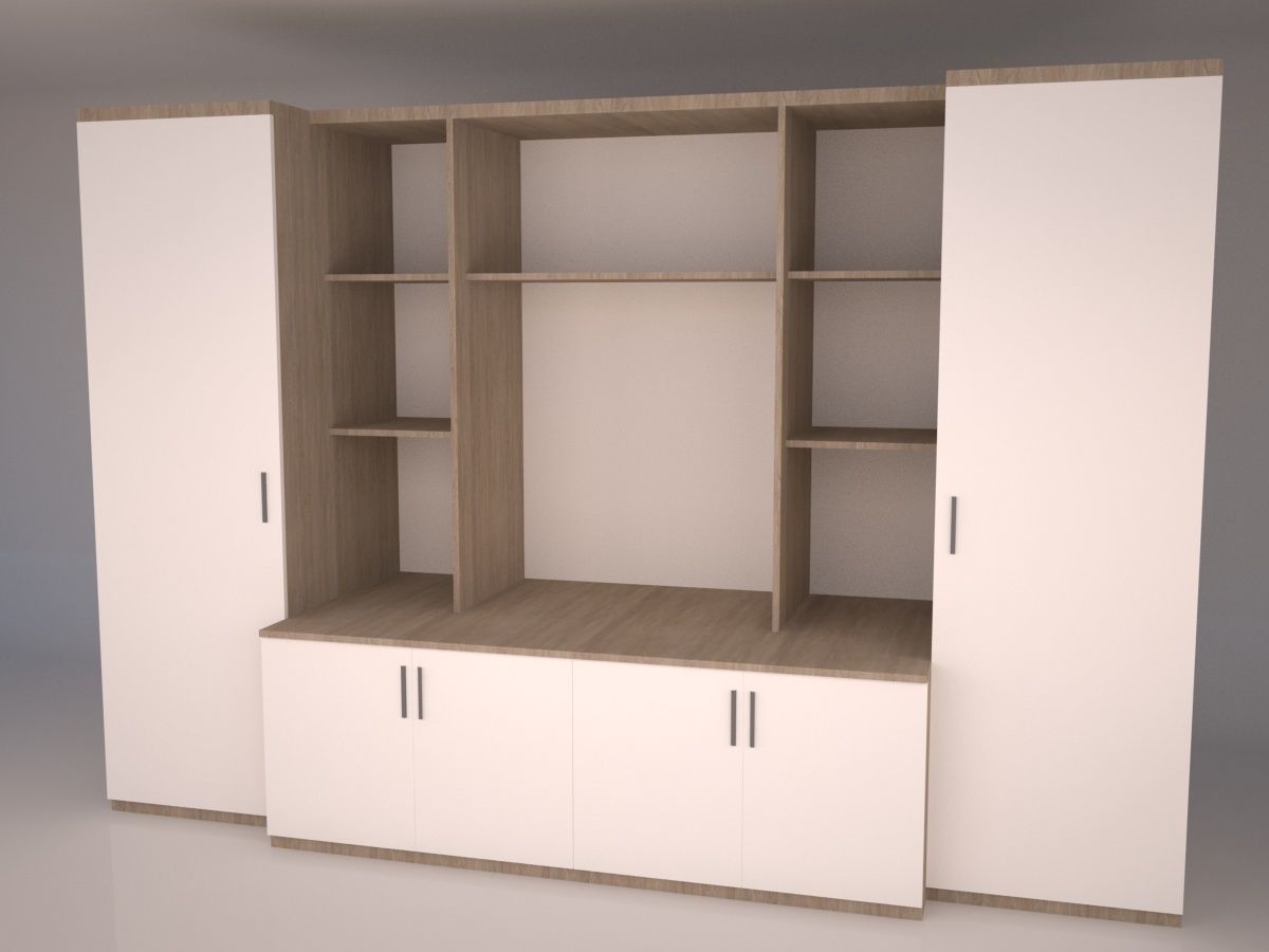 Modern Office Furniture N12 Low-poly 3D model_2