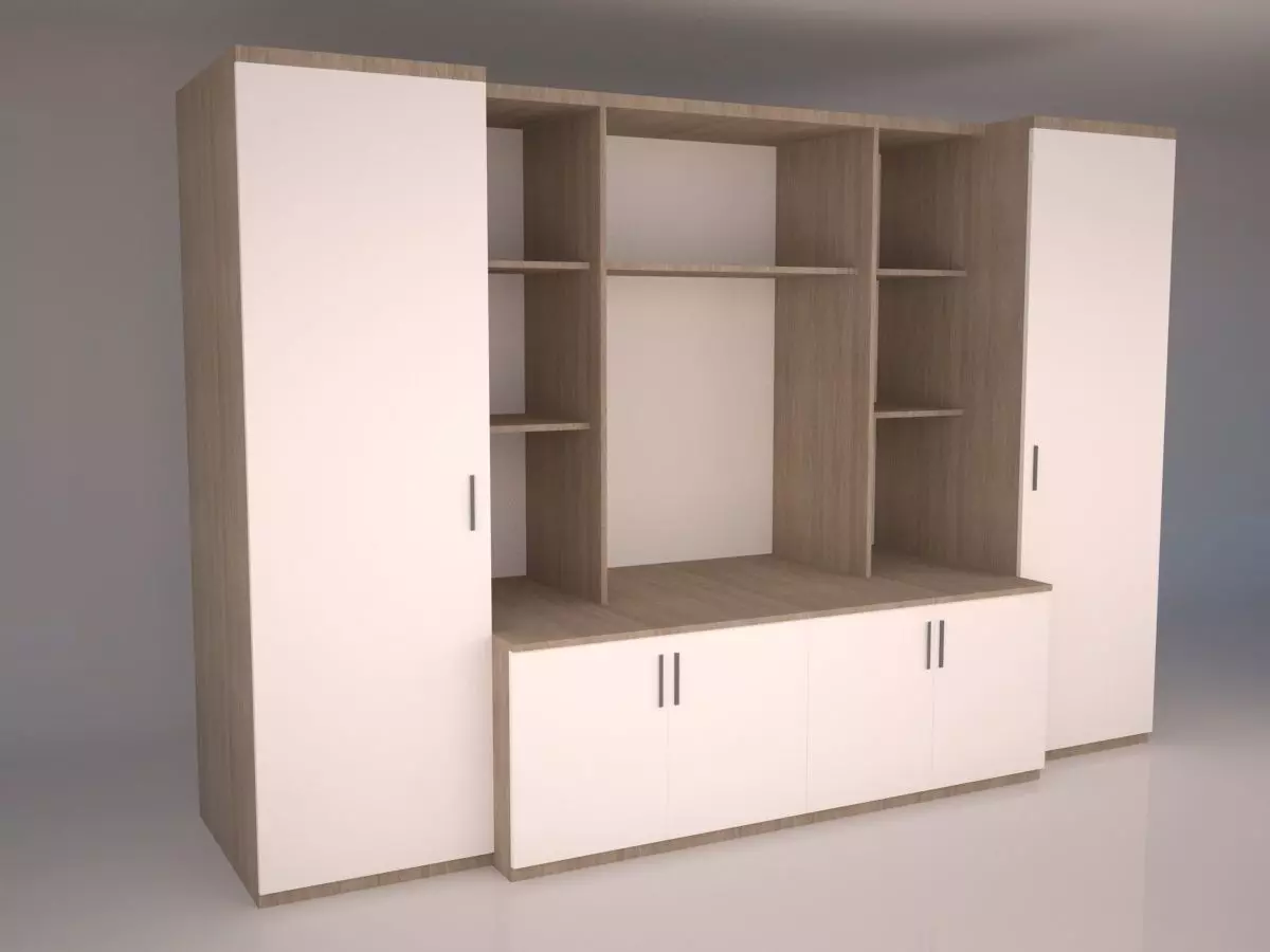 Modern Office Furniture N12 Low-poly 3D model_0