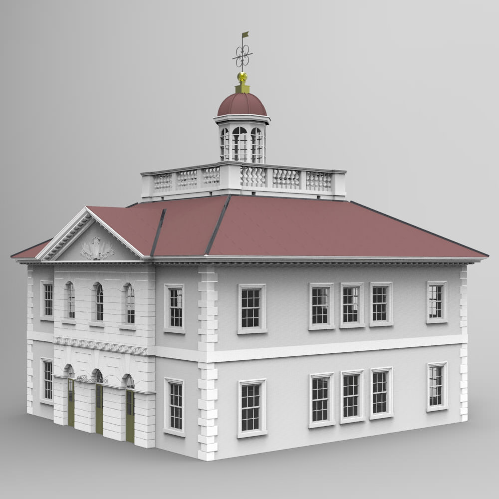 Ionic Building 3D model_3