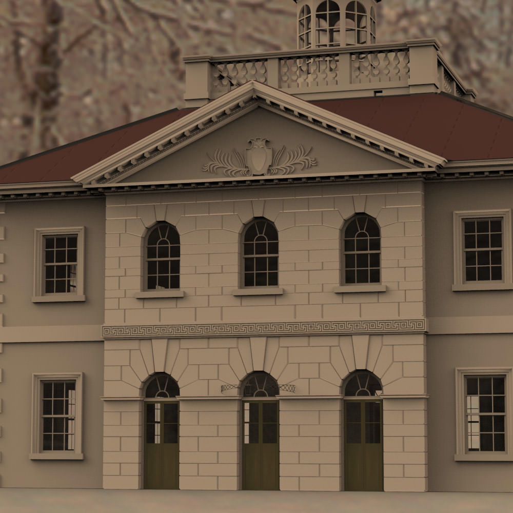 Ionic Building 3D model_5