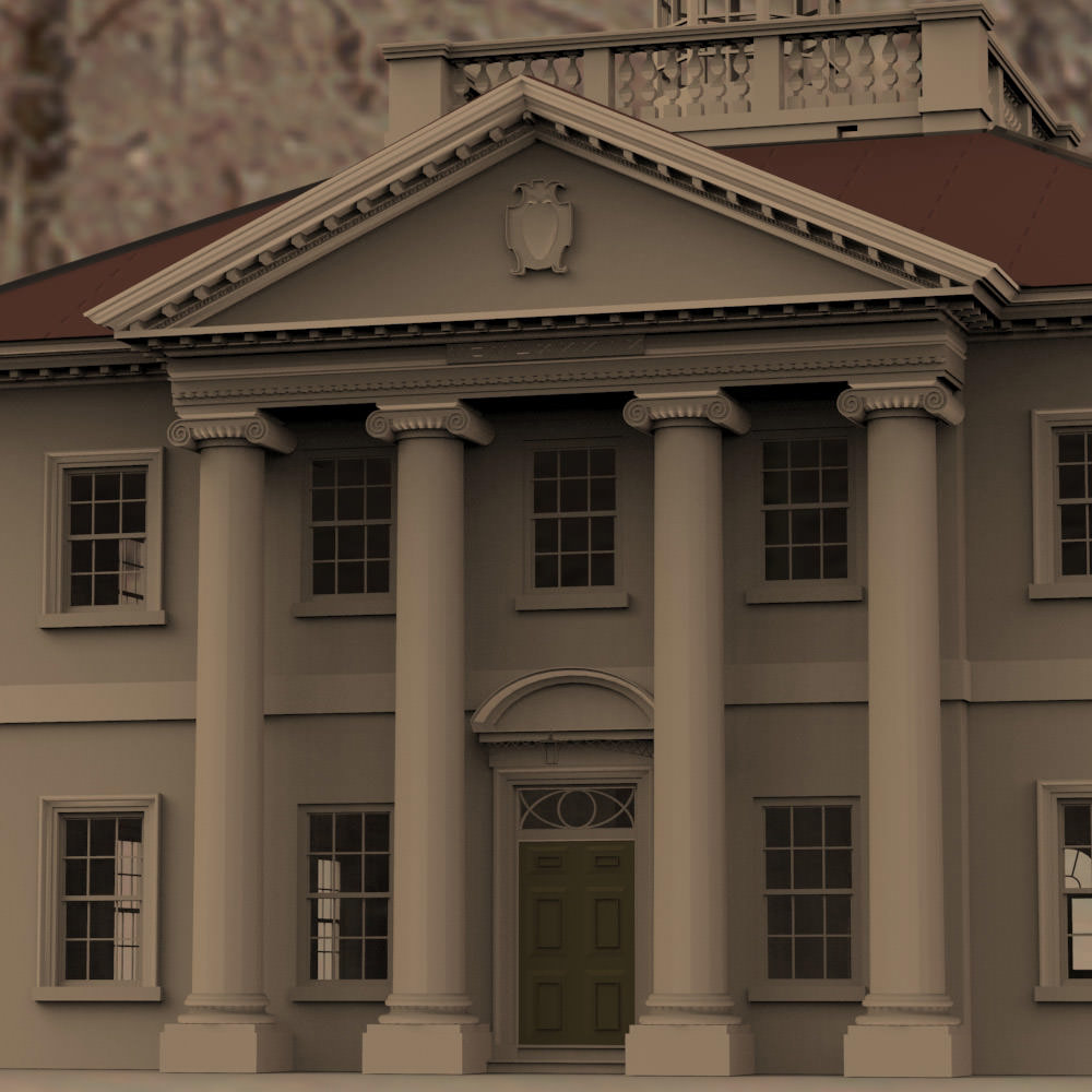 Ionic Building 3D model_4