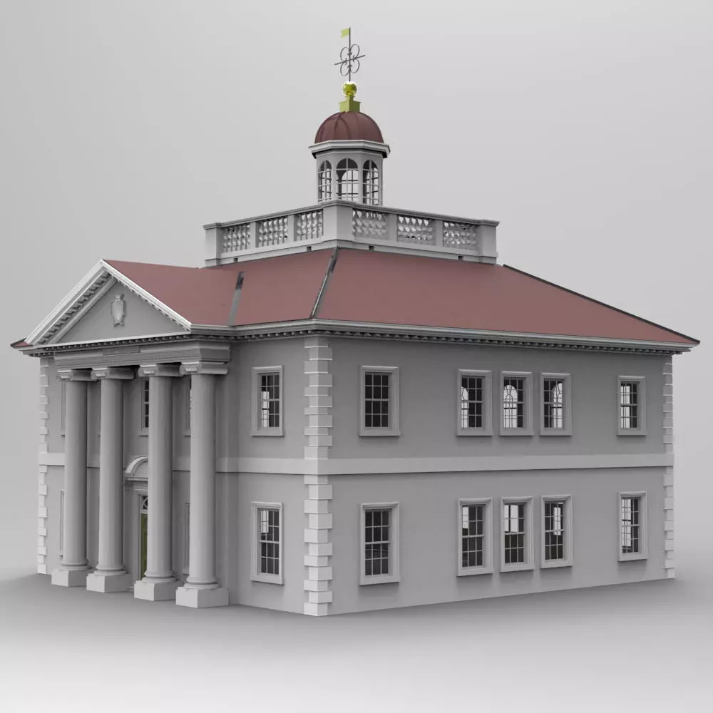 Ionic Building 3D model_0